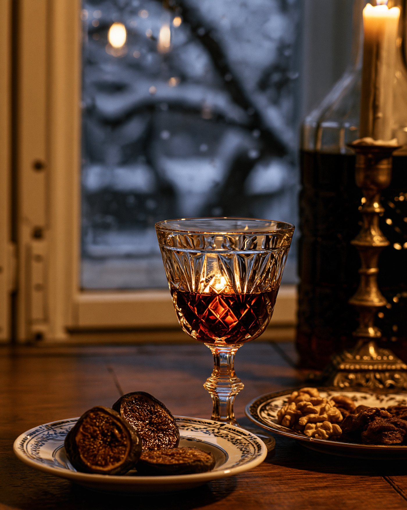 A glass of the finished liqueur