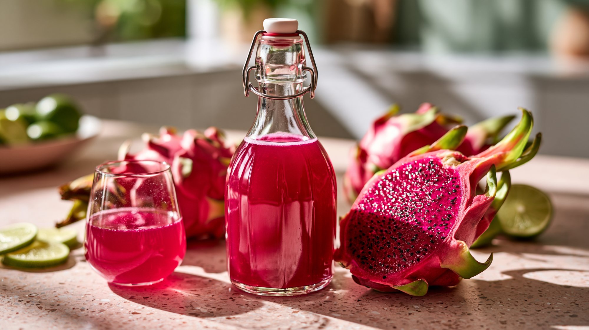 Dragon fruit liqueur
